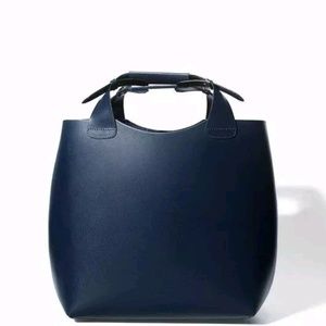 NWOT| ZARA LEATHER MINI SHOPPER